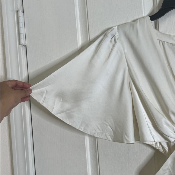 Abercrombie & Fitch Angel Sleeve O-Ring Cutout Maxi Dress XS Fairy Wedding - Picture 8 of 16